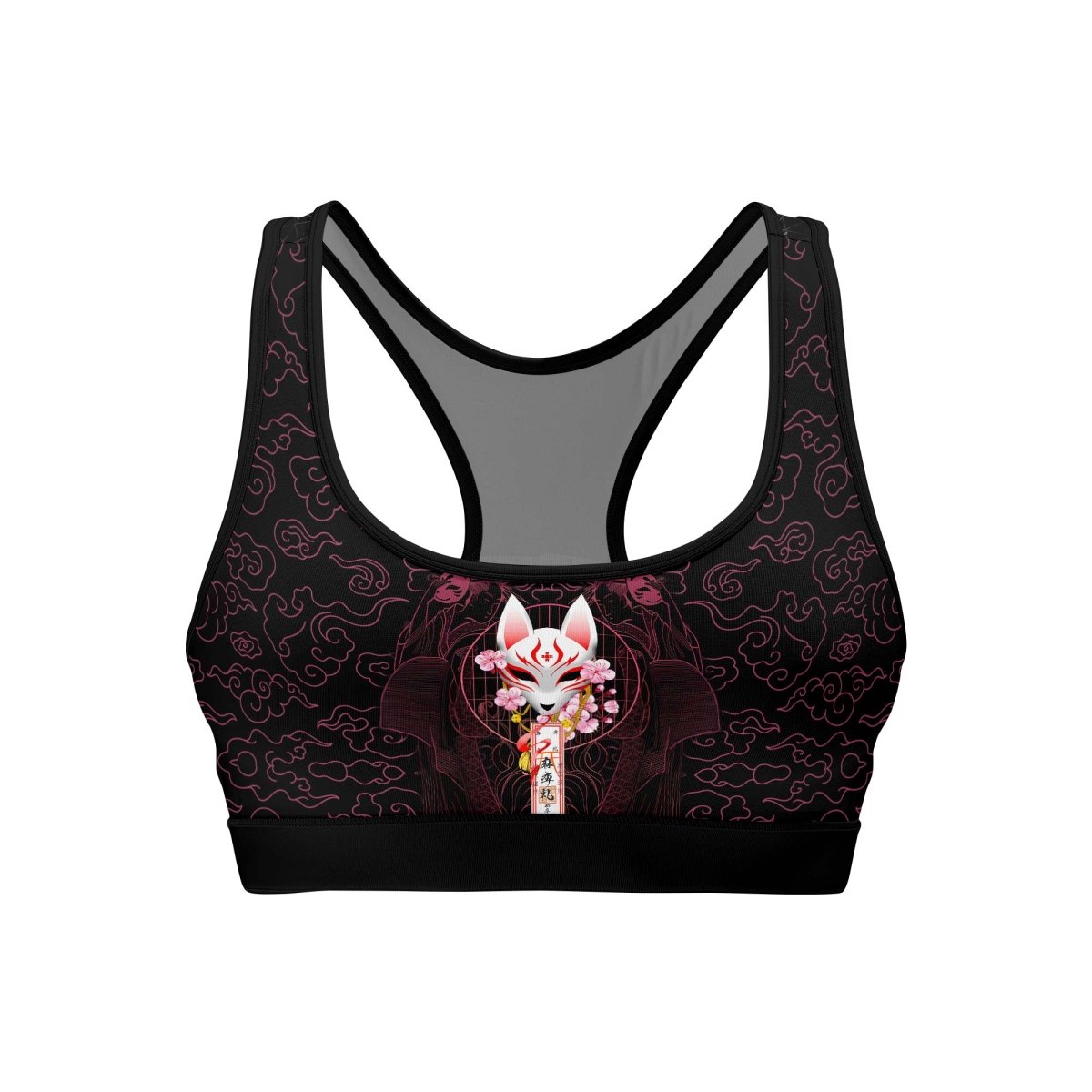 Kitsune Mask Women's Padded Sports Bra - BattleFitGear