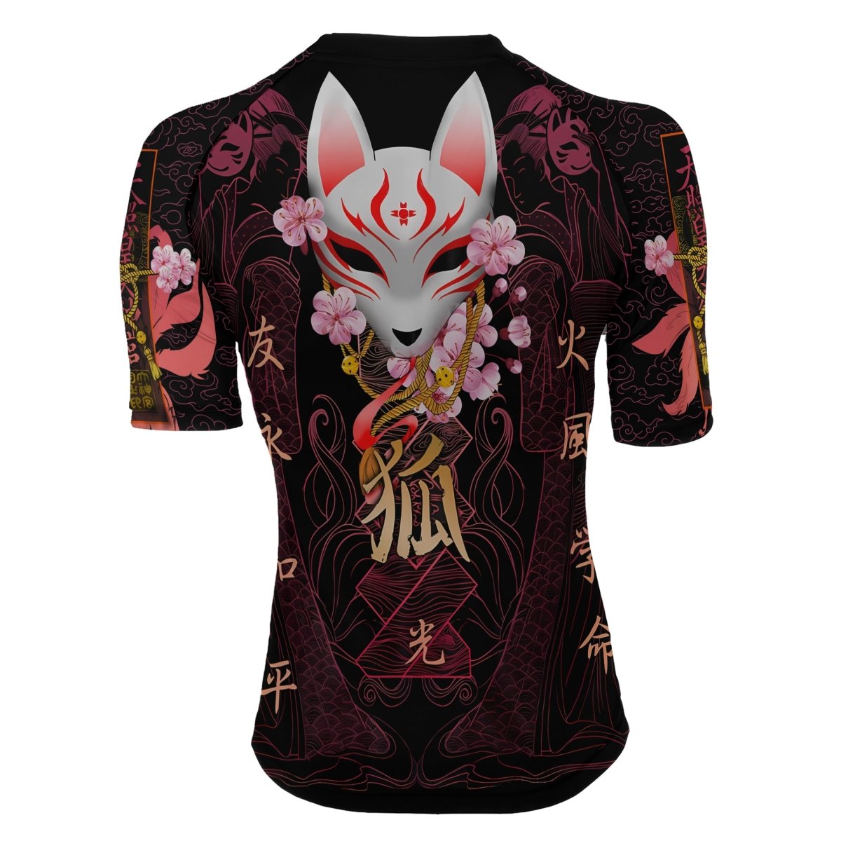 Kitsune Mask Women's Short Sleeve Rash Guard - BattleFitGear