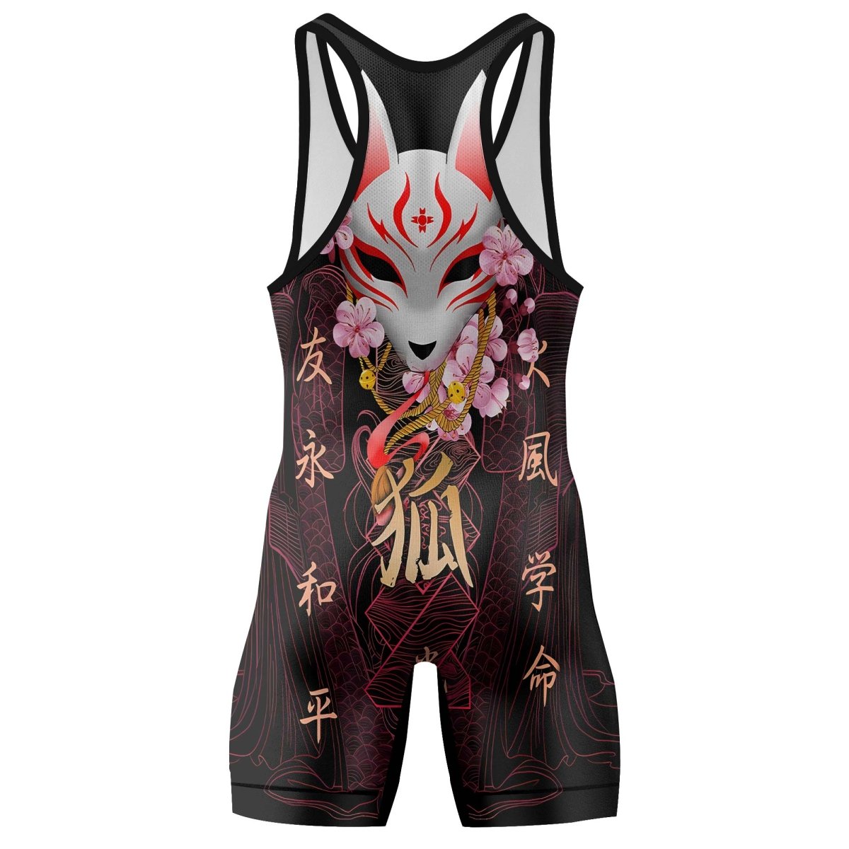 Kitsune Mask Wrestling Singlets - BattleFitGear