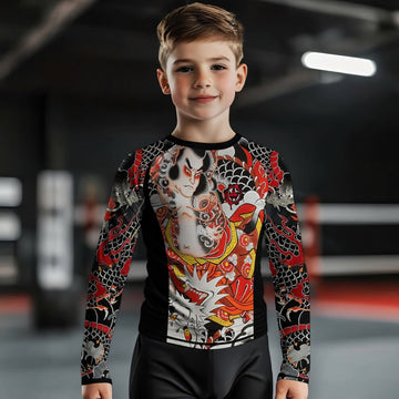 Kumonryu Shishin VS Tamatori Hime Kids Rash Guard - BattleFitGear