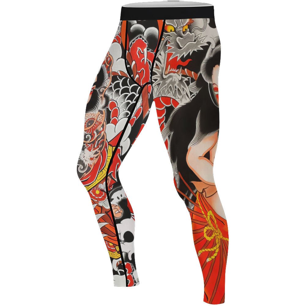 Kumonryu Shishin VS Tamatori Hime Men's Compression Leggings - BattleFitGear