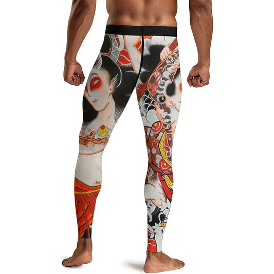 Kumonryu Shishin VS Tamatori Hime Men's Compression Leggings - BattleFitGear