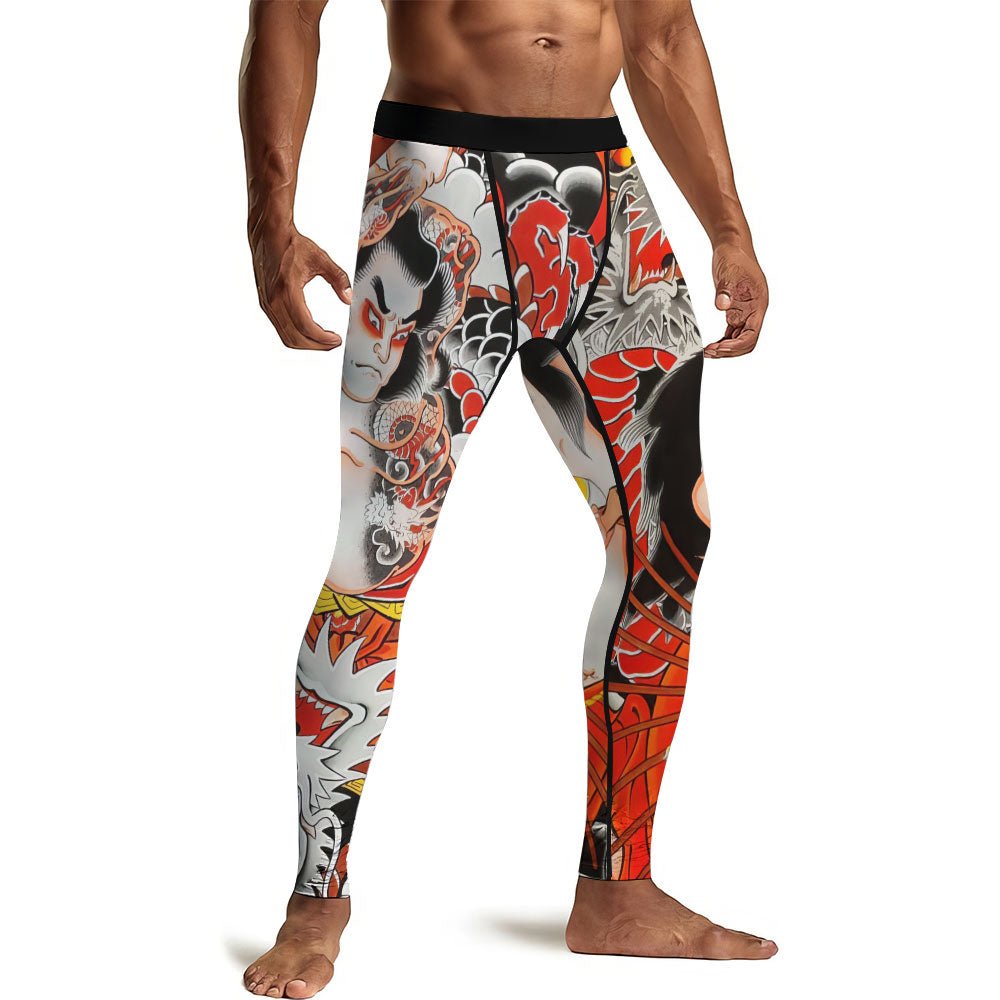 Kumonryu Shishin VS Tamatori Hime Men's Compression Leggings - BattleFitGear