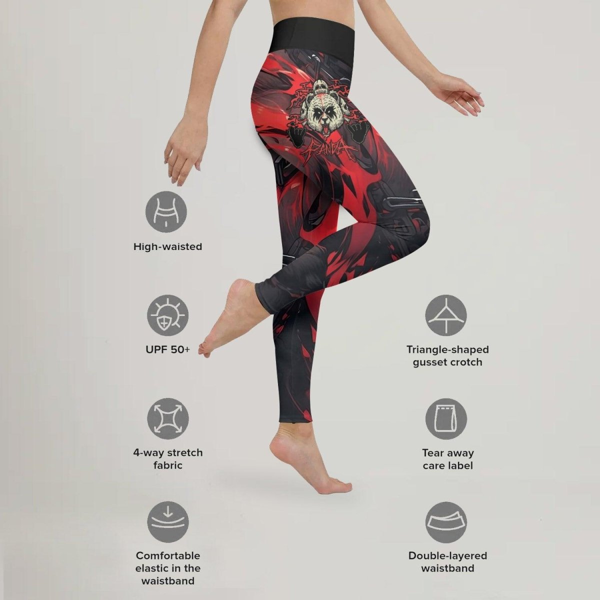 Panda Skull Leggings - BattleFitGear