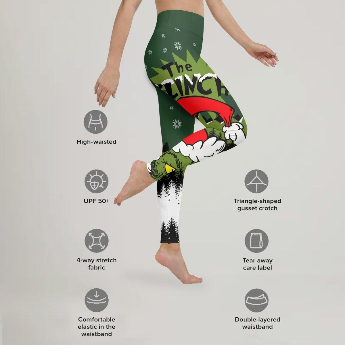 Grinch Santa Clause Leggings - BattleFitGear