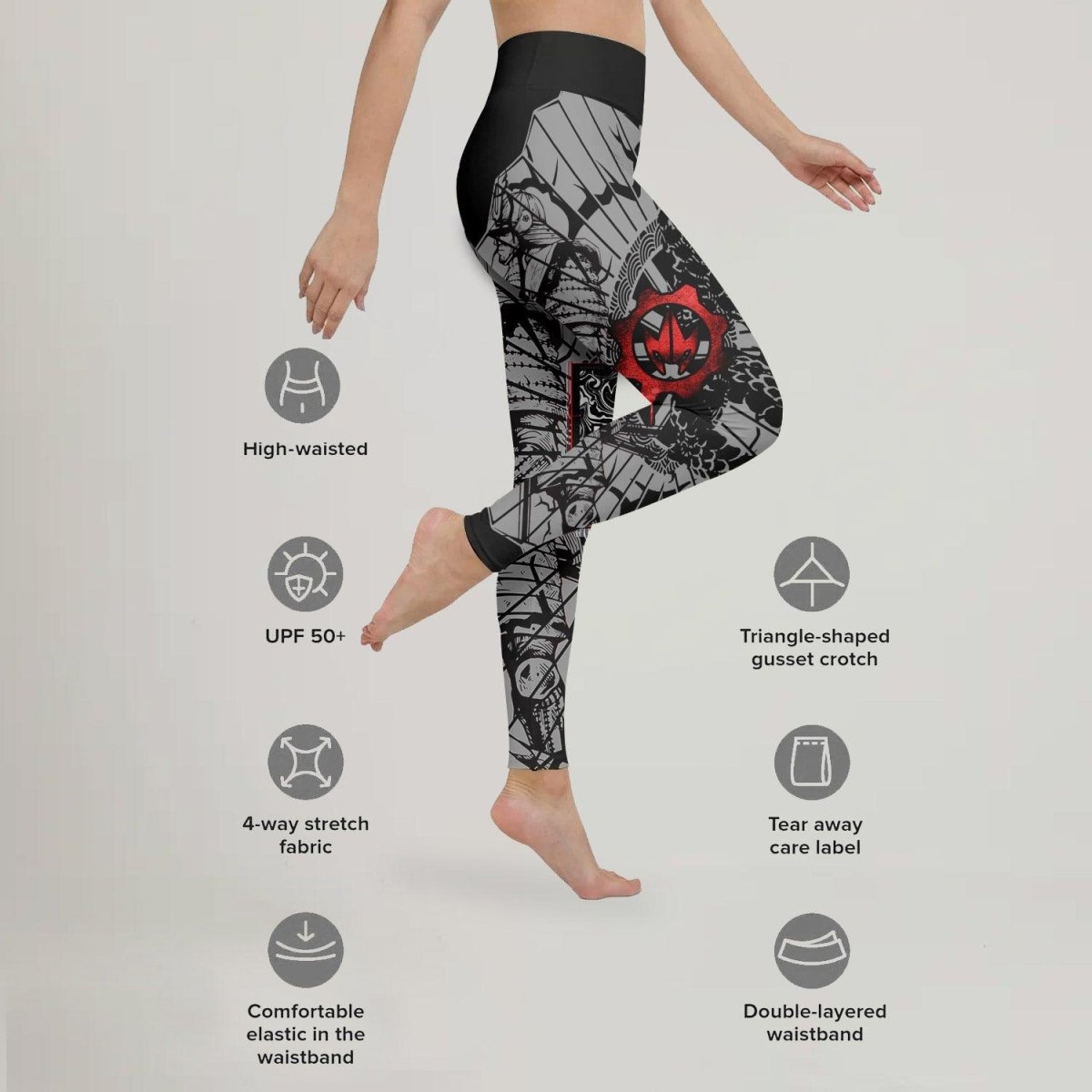 Samurai VS Dragon Leggings - BattleFitGear