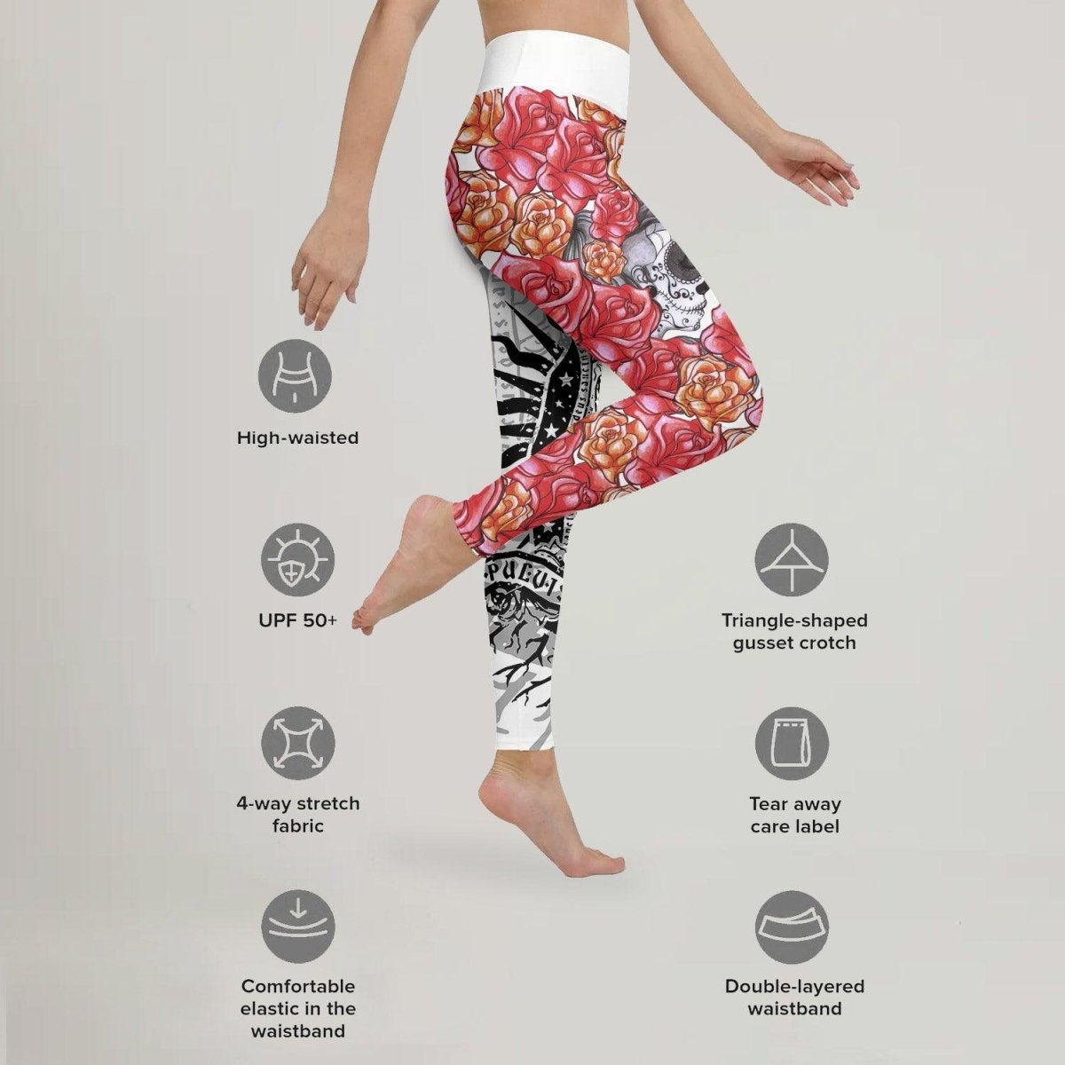 La Santa Muerte Leggings - BattleFitGear