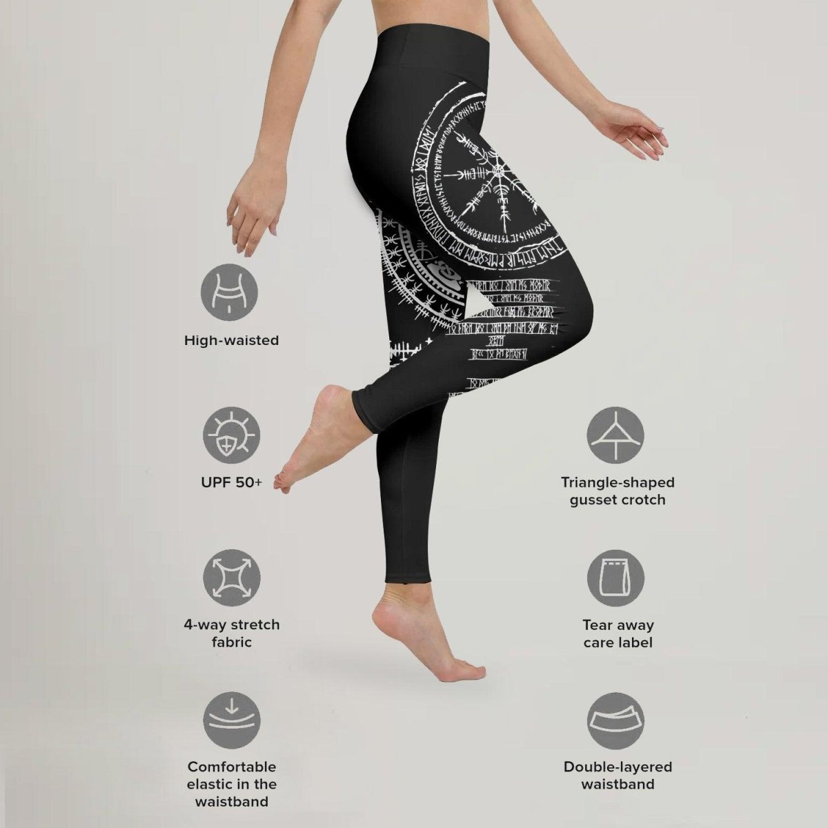 Vikings Shield Runes Leggings - BattleFitGear