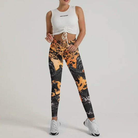 Raven Skull Leggings - BattleFitGear