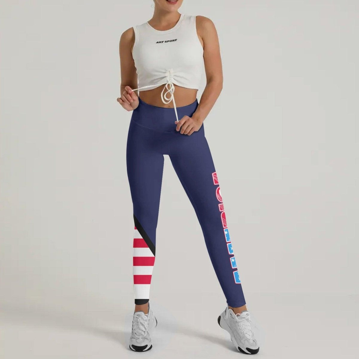 American Flag Blue Leggings - BattleFitGear