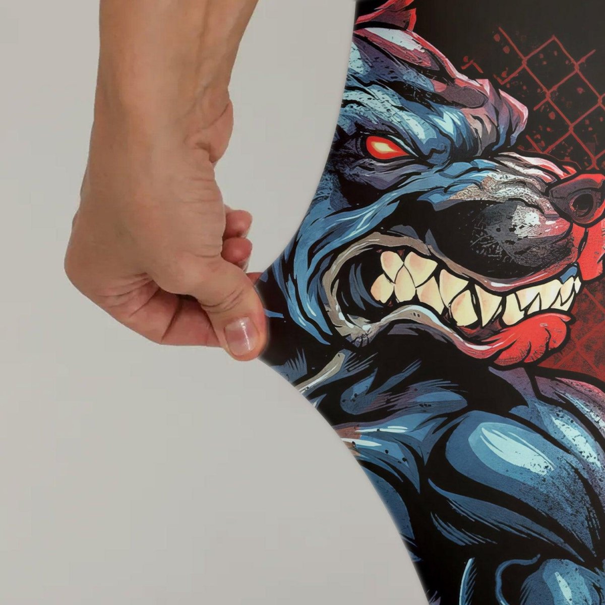 Red Rage Pitbull Boxing Leggings - BattleFitGear