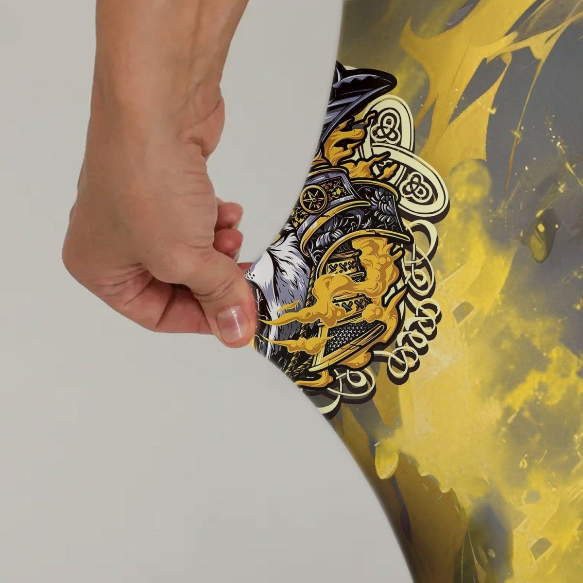 Golden Panda Skull Leggings - BattleFitGear