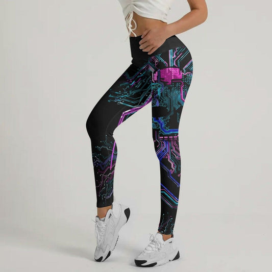 Deadly Glowing Circuit Leggings - BattleFitGear