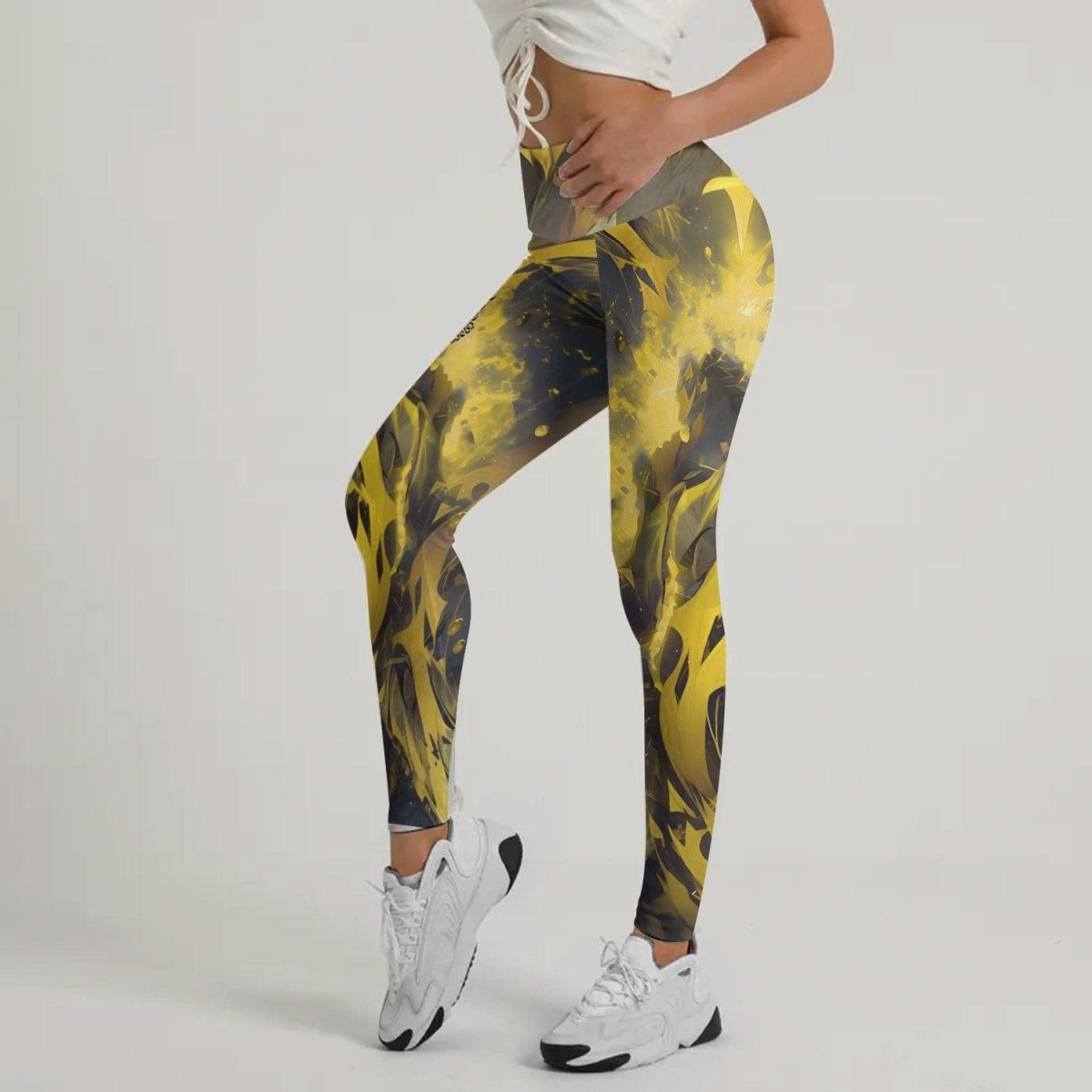 Golden Panda Skull Leggings - BattleFitGear