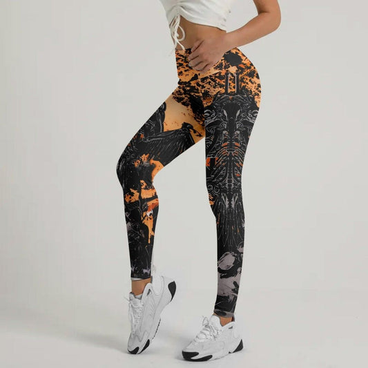 Raven Skull Leggings - BattleFitGear