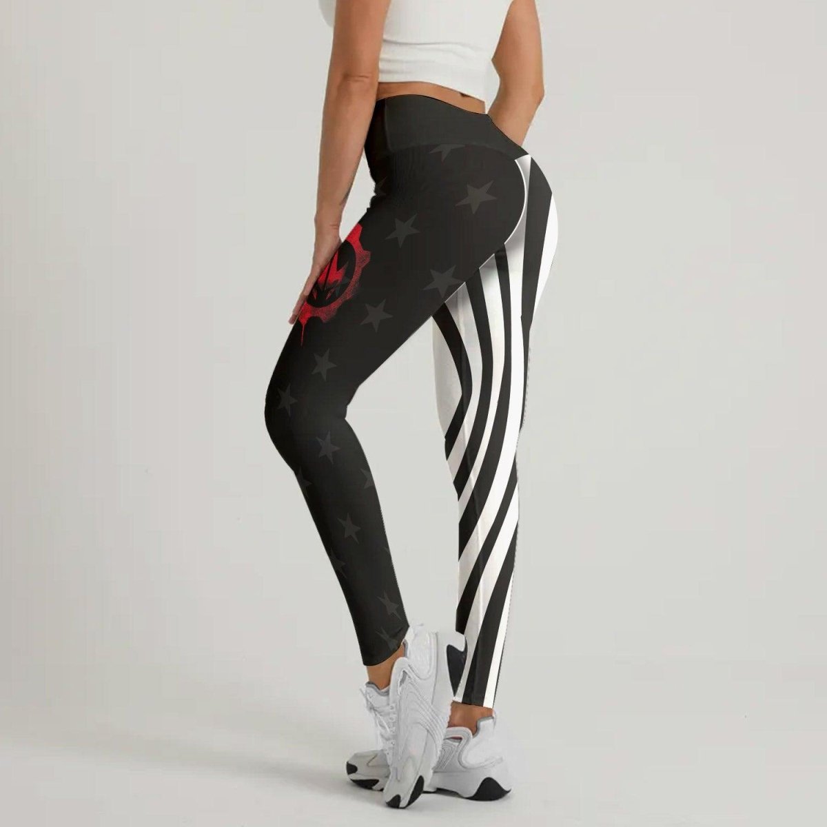 American Flag Black Leggings - BattleFitGear