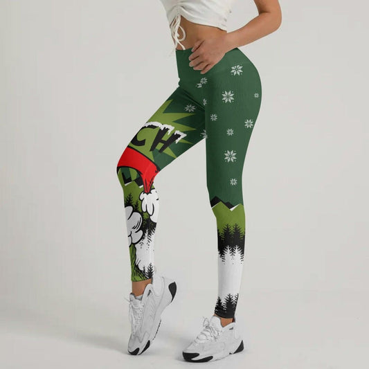 Grinch Santa Clause Leggings - BattleFitGear