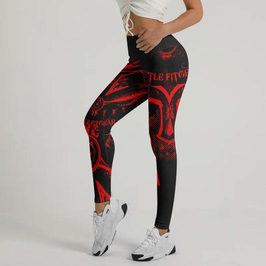 Spartan Red Leggings - BattleFitGear