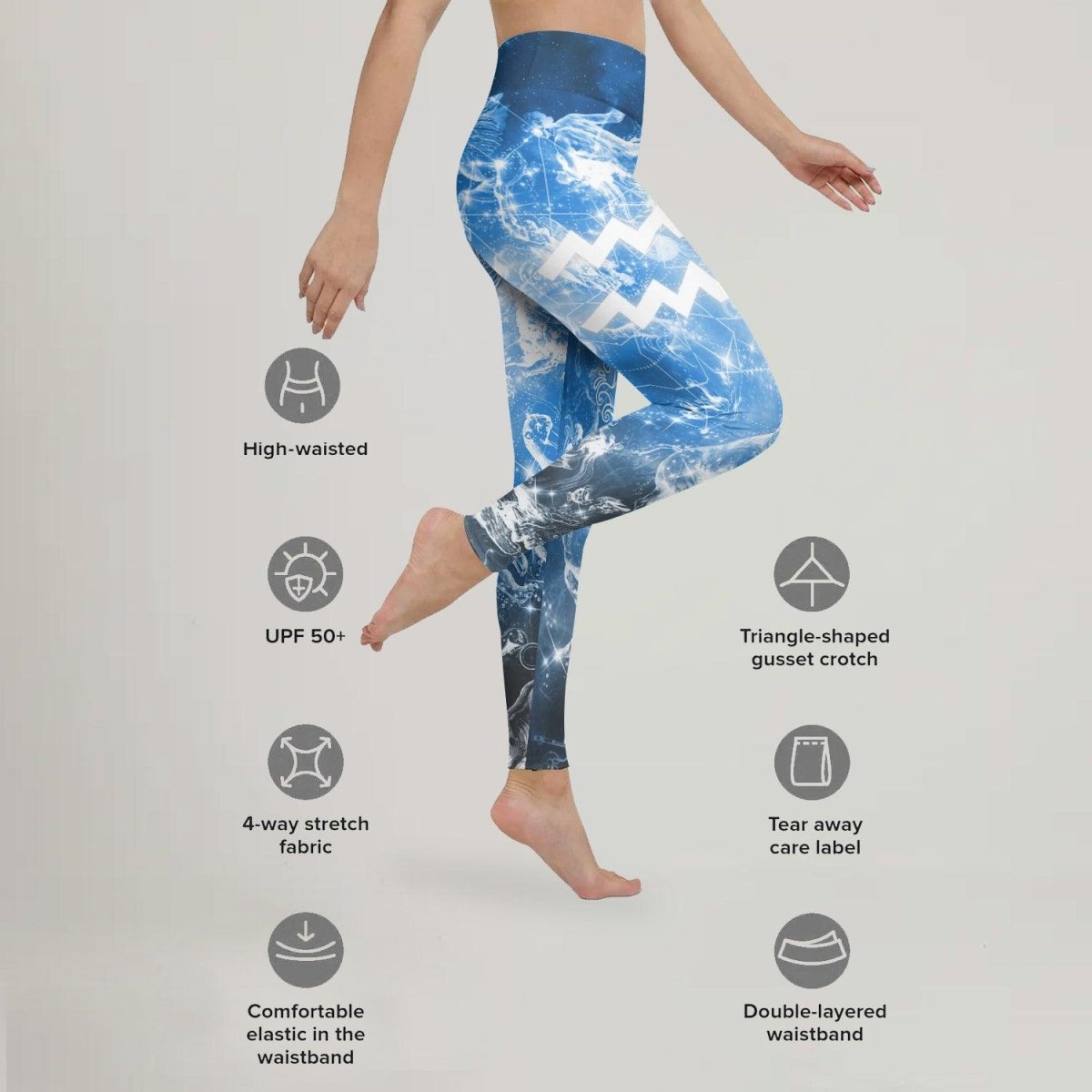 Zodiac Aquarius Leggings - BattleFitGear