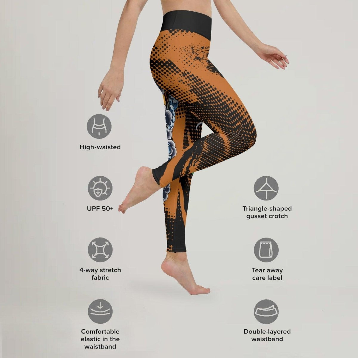 Flower Tiger Leggings - BattleFitGear