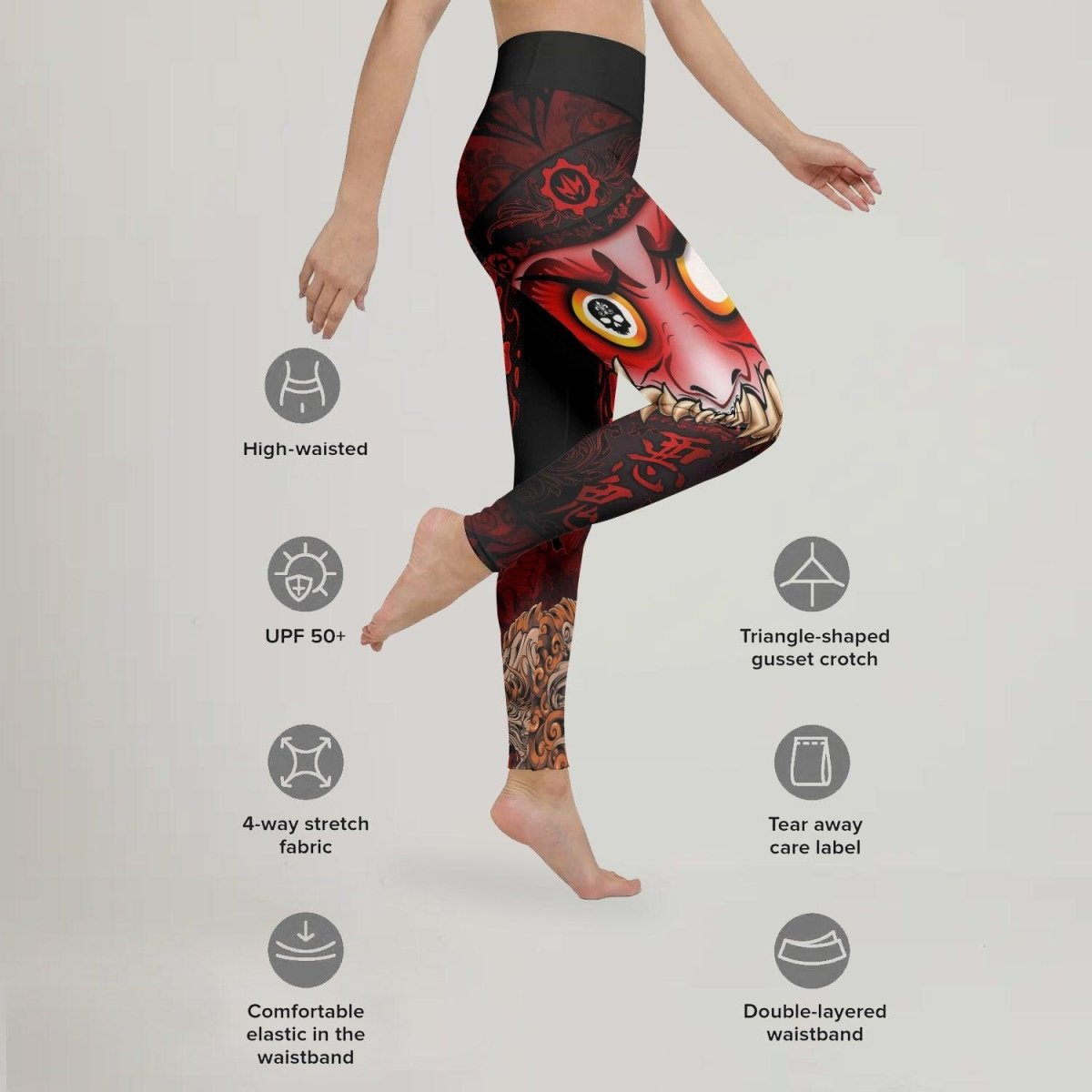 Japanese Daruma Leggings - BattleFitGear