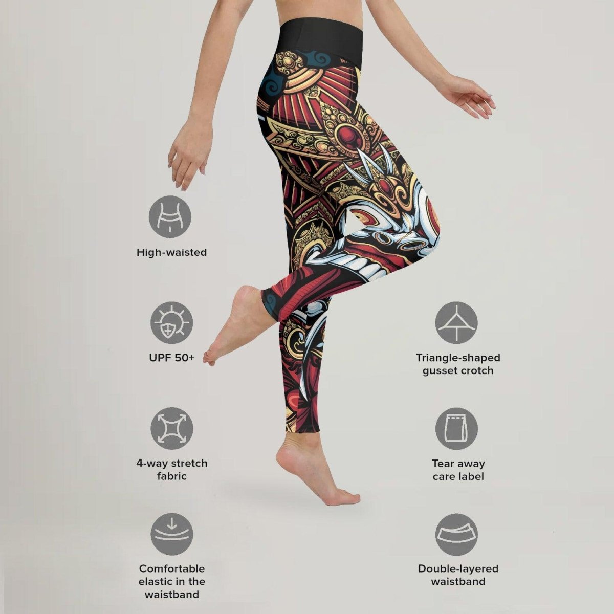 Japanese Weird Samurai Helmet Leggings - BattleFitGear