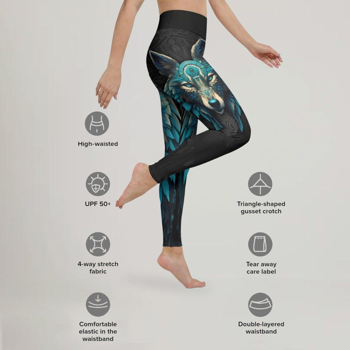 Wolf Tribal Leggings - BattleFitGear