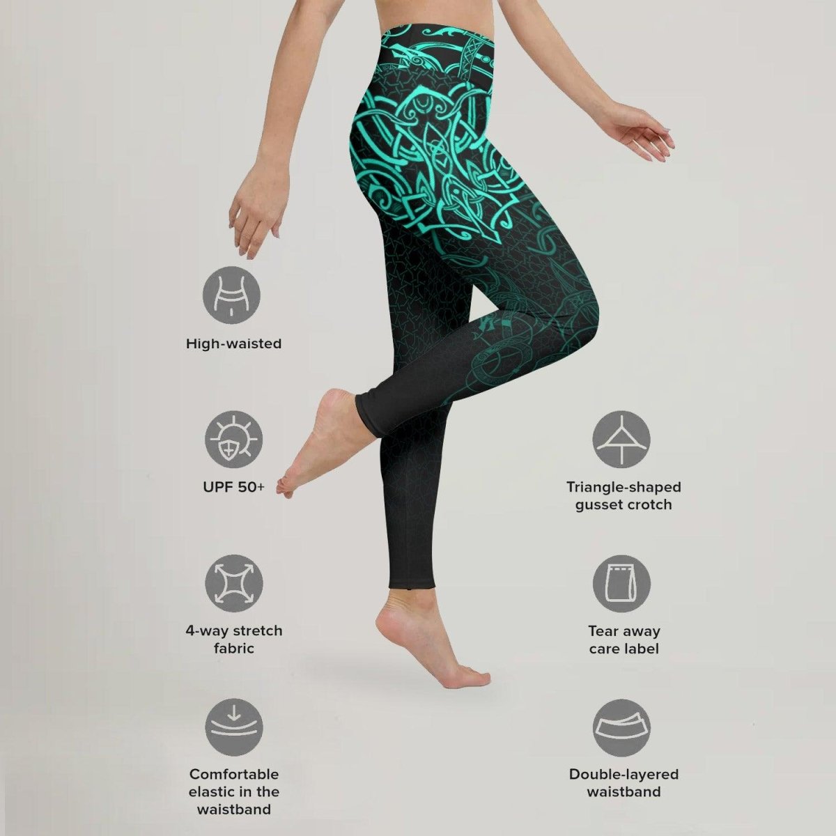 Viking Jormungandr Poisonous Snake Leggings - BattleFitGear