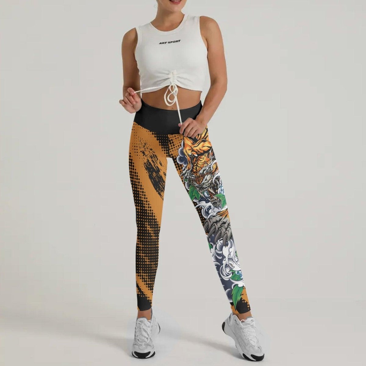 Flower Tiger Leggings - BattleFitGear