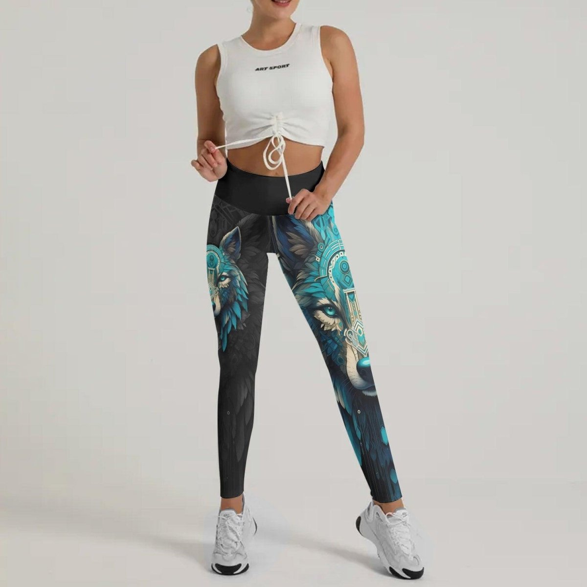 Wolf Tribal Leggings - BattleFitGear