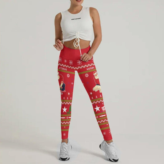 Santa Merry Jitsmas Leggings - BattleFitGear