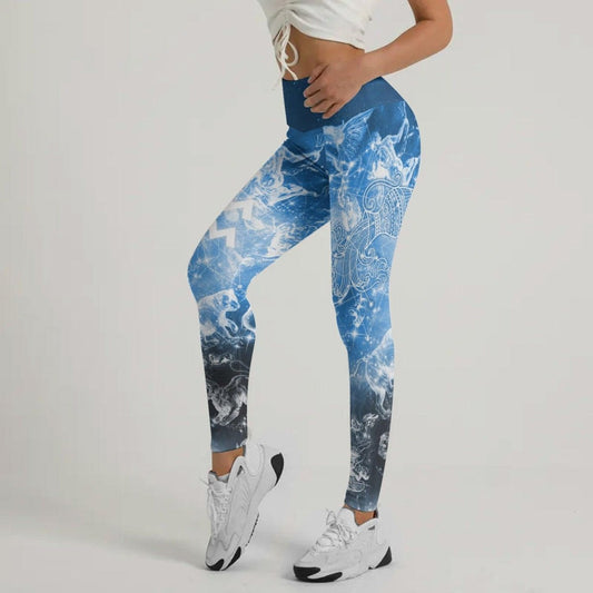 Zodiac Aquarius Leggings - BattleFitGear