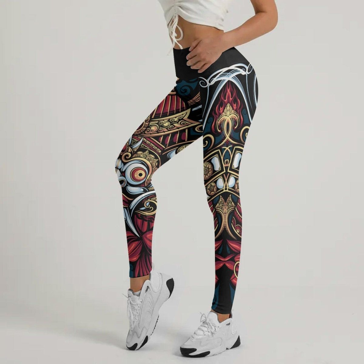 Japanese Weird Samurai Helmet Leggings - BattleFitGear