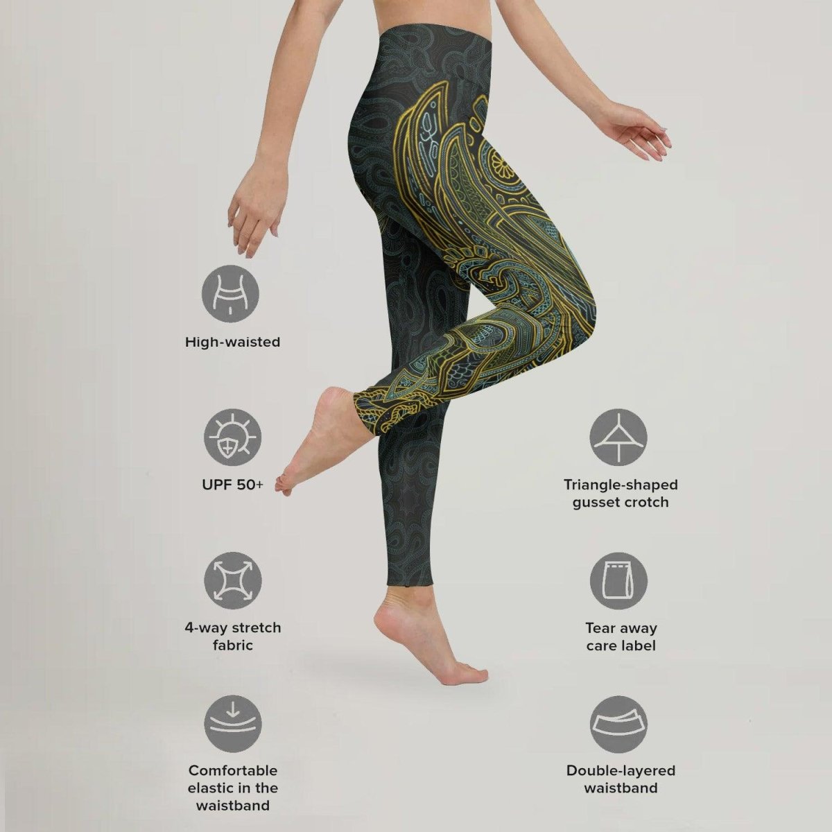 Viking Wildlife Natural Leggings - BattleFitGear