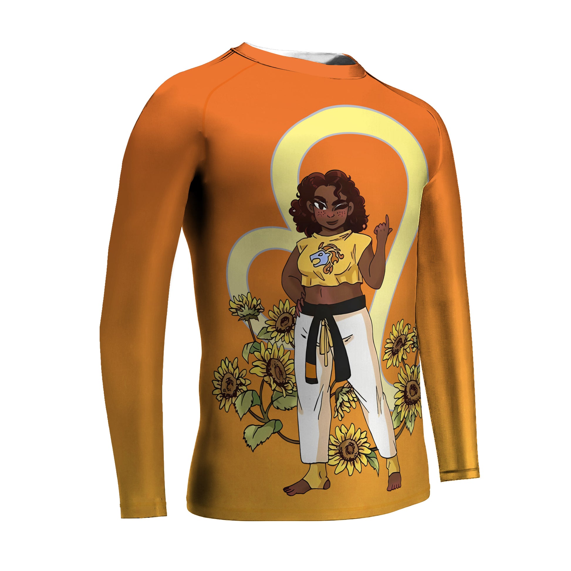Leo Zodiac Mom Kids Rash Guard