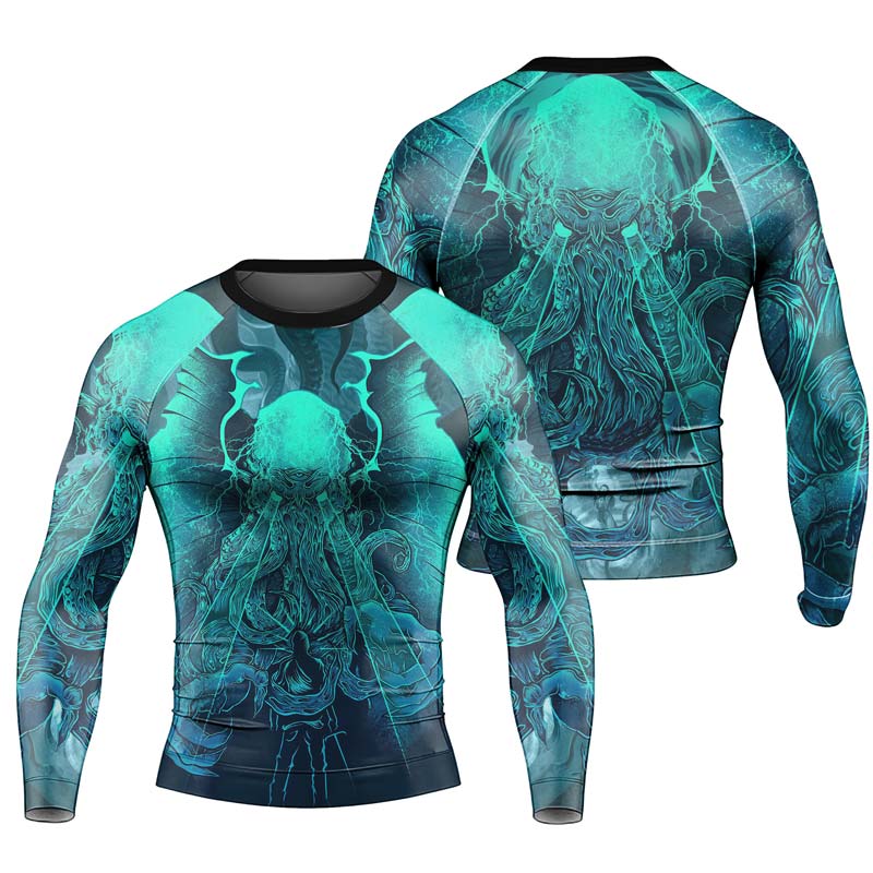 Leviathan of Madness Men's Long Sleeve Rash Guard - BattleFitGear