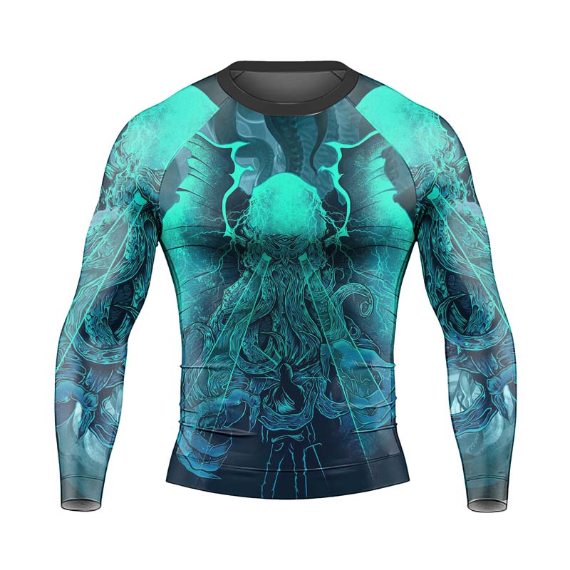 Leviathan of Madness Men's Long Sleeve Rash Guard - BattleFitGear