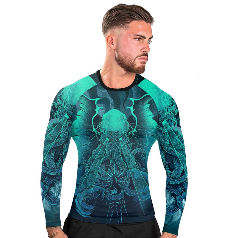 Leviathan of Madness Men's Long Sleeve Rash Guard - BattleFitGear