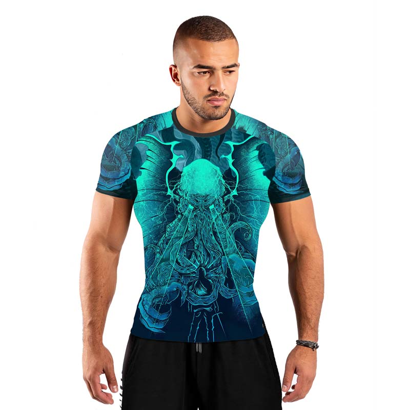 Leviathan of Madness Men's Short Sleeve Rash Guard - BattleFitGear