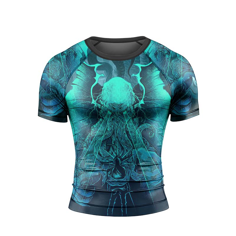 Leviathan of Madness Men's Short Sleeve Rash Guard - BattleFitGear