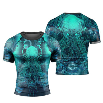 Leviathan of Madness Men's Short Sleeve Rash Guard - BattleFitGear