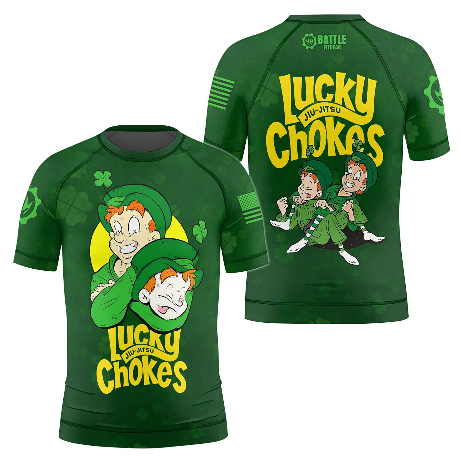 Lucky Jiu - Jitsu Choke Kids Rash Guard - BattleFitGear