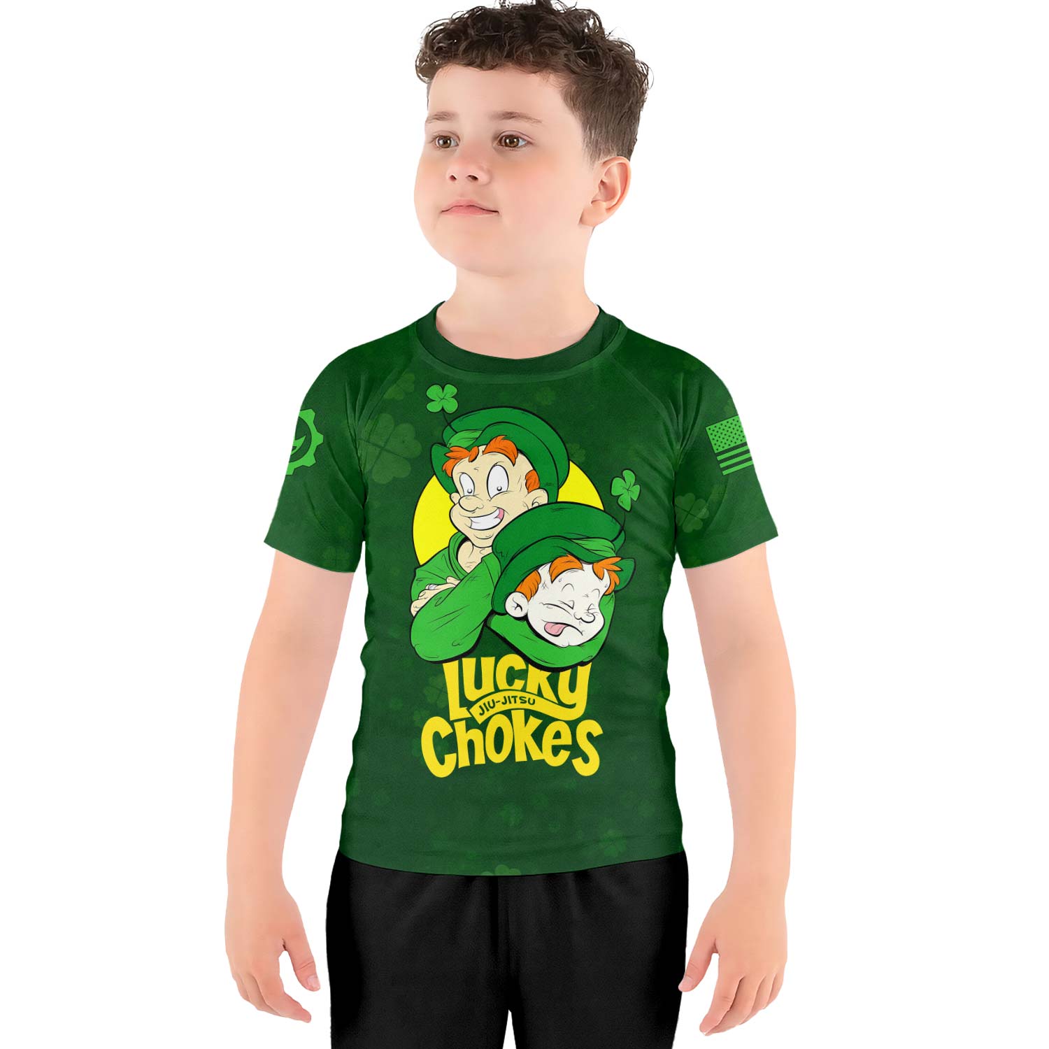 Lucky Jiu - Jitsu Choke Kids Rash Guard - BattleFitGear