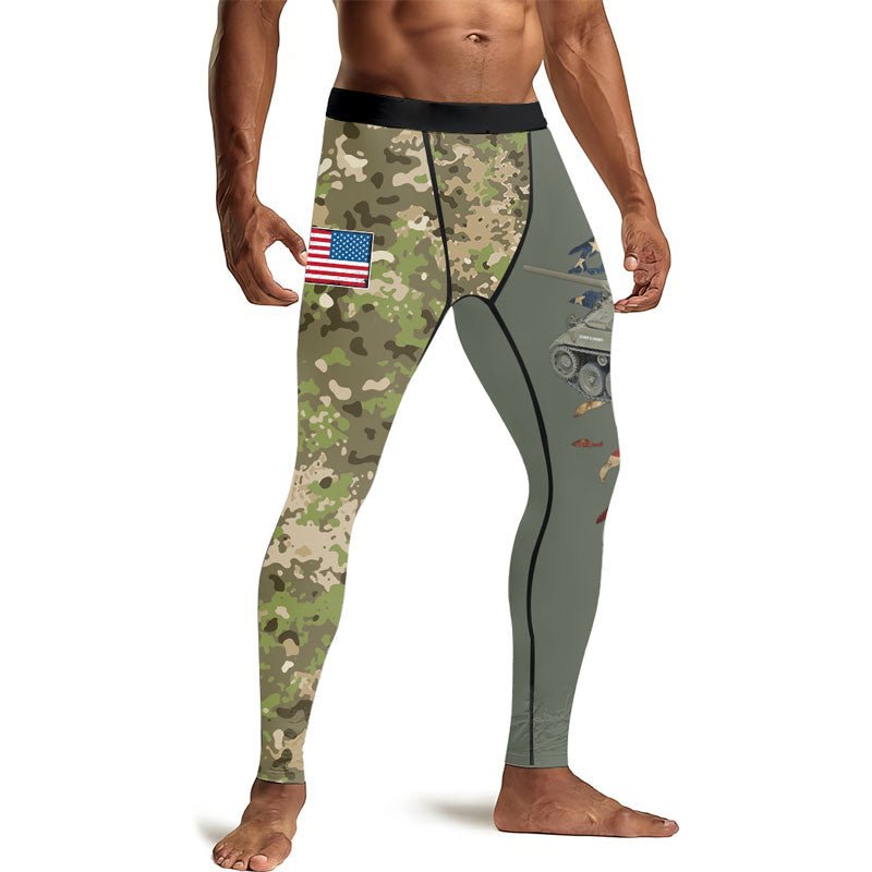 M18 Hellcat Tank Men's Compression Leggings - BattleFitGear