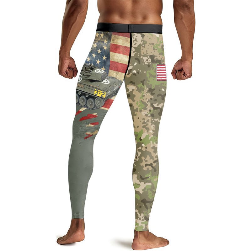 M18 Hellcat Tank Men's Compression Leggings - BattleFitGear