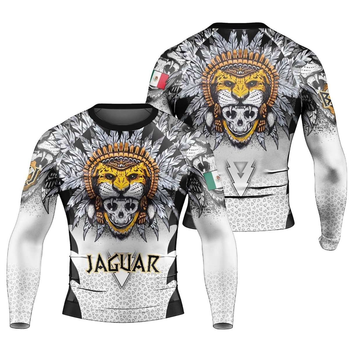 Aztec Warrior Men's Long Sleeve Rash Guard - BattleFitGear