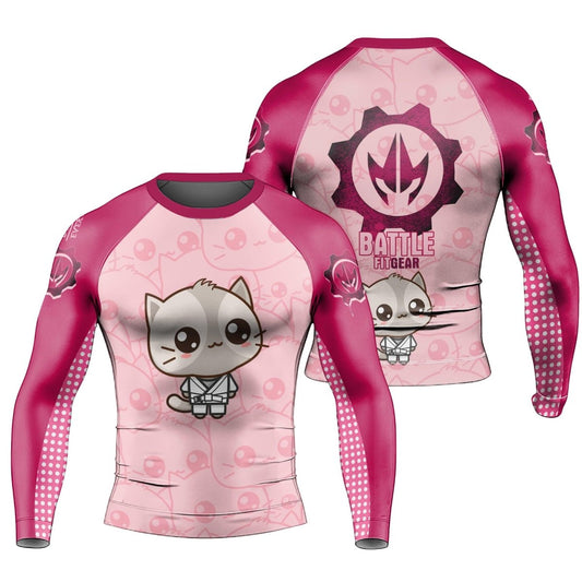 Kimeora Pink Men's Long Sleeve Rash Guard - BattleFitGear