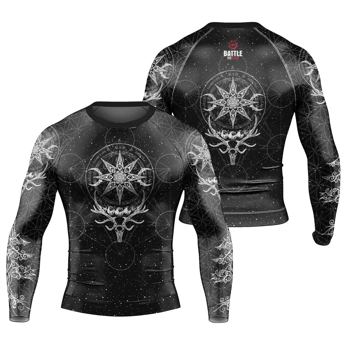 YULE Vikings Men's Long Sleeve Rash Guard - BattleFitGear