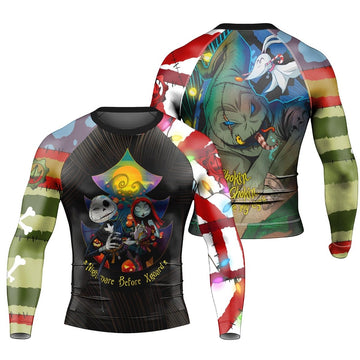 Oogie Boogie Christmas Long Sleeve Rash Guard - BattleFitGear