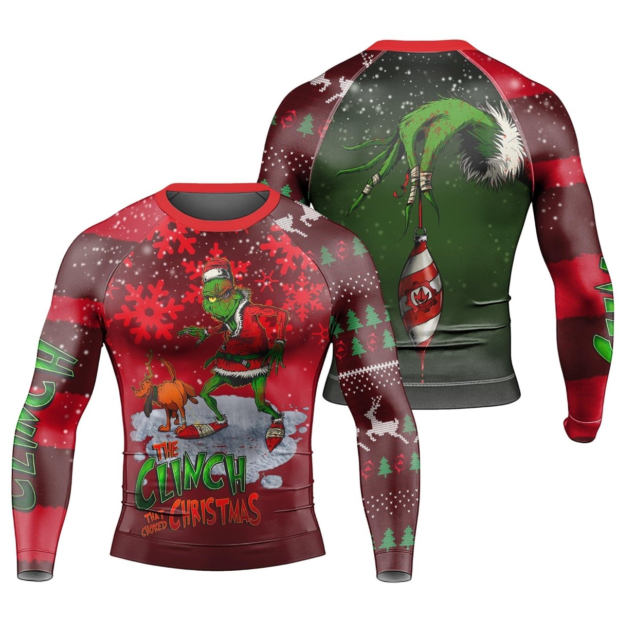 The Clinch Christmas Long Sleeve Rash Guard - BattleFitGear